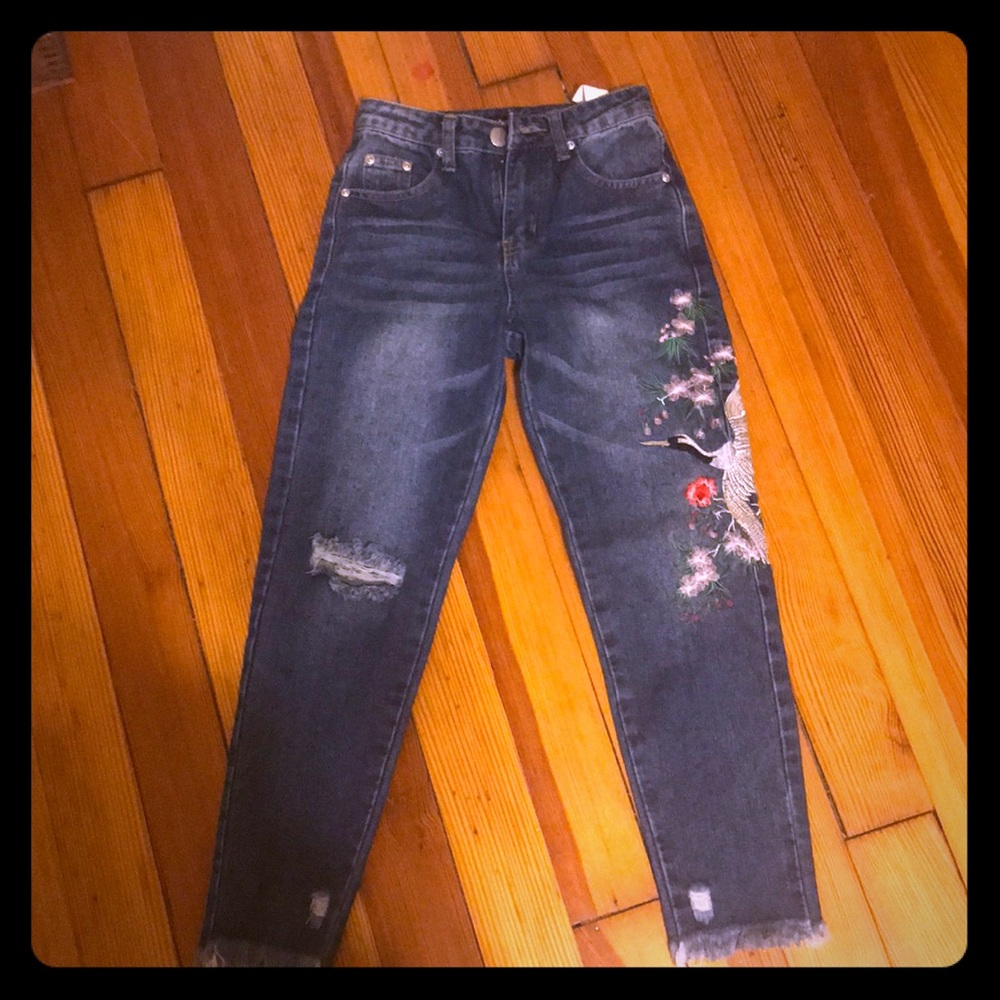 Boohoo embroidered jeans